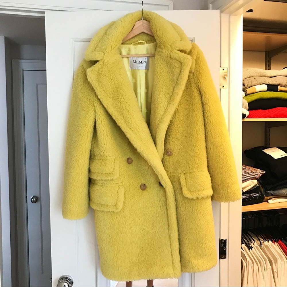 Max Mara Yellow Teddy Coat